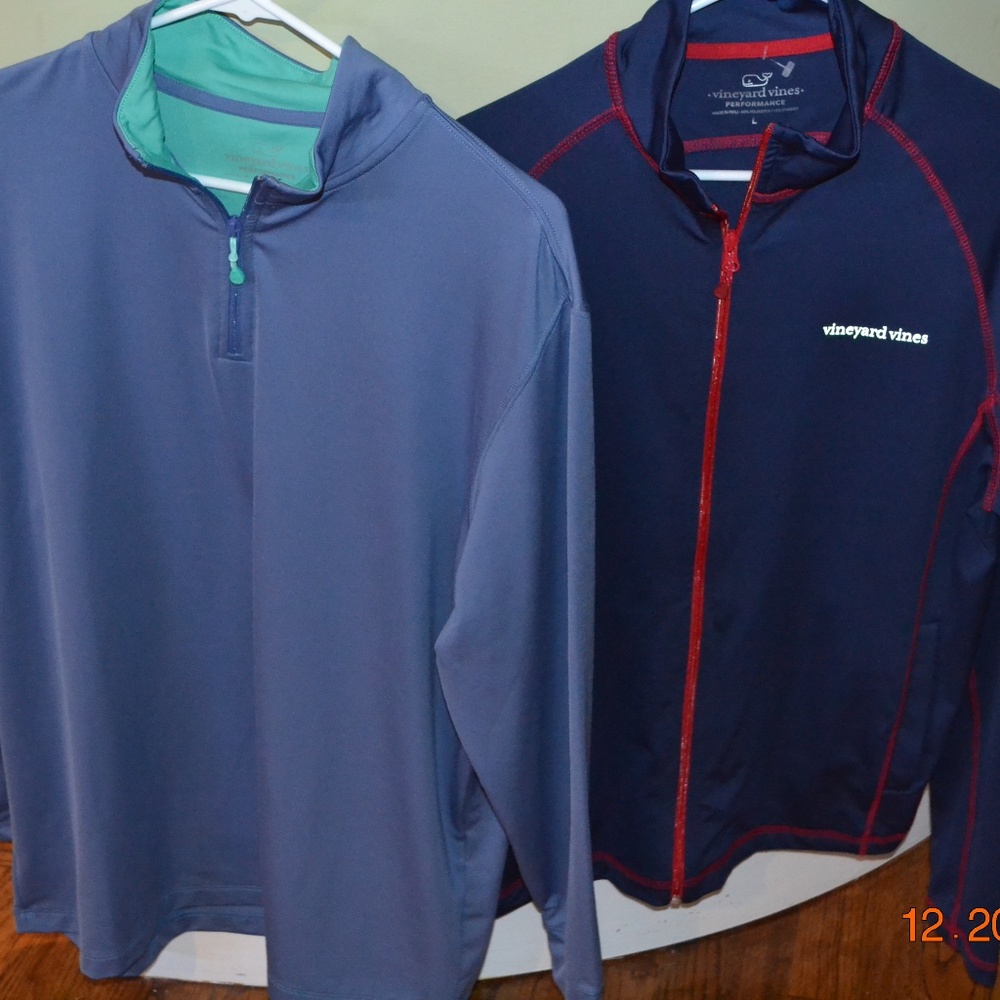 VINEYARD VINES L/S PERFORMANCE SHIRTS  (2 TOTAL)
